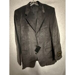 Monsieur Adolfo Sport Coat Men's 48L‎ Silver Gray Corduroy Blazer Jacket NWT